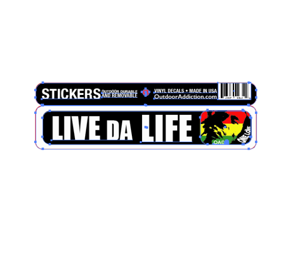 Live Da Life Bob Marley 1 x 5 inches mini bumper sticker Make a statement with these great designs sized perfectly for items like computers, cell phones or bigger items like your car! Dimensions: 1 x 5 inch -Printed vinyl -Outdoor durable and ultra removable -Waterproof